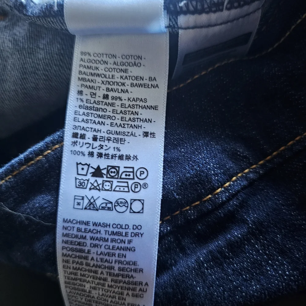 Levi's Original Trucker Denim Jacket Even Rinse Dark Blue Wash Sz 1X - Picture 6 of 7